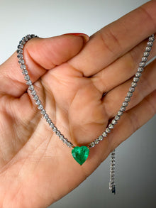 The Emerald Heartbreaker Tennis Necklace