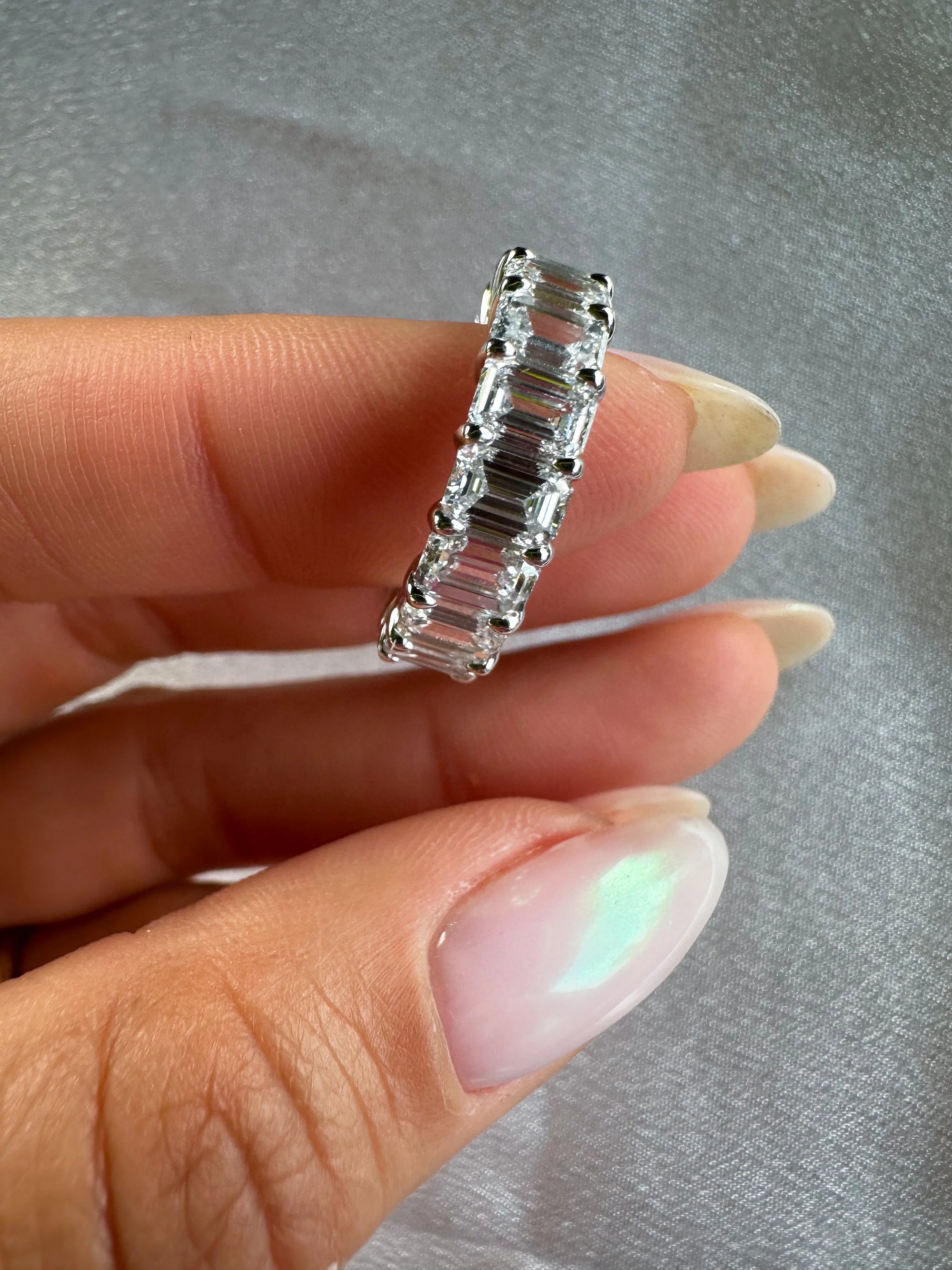 The Icon Emerald Eternity Band
