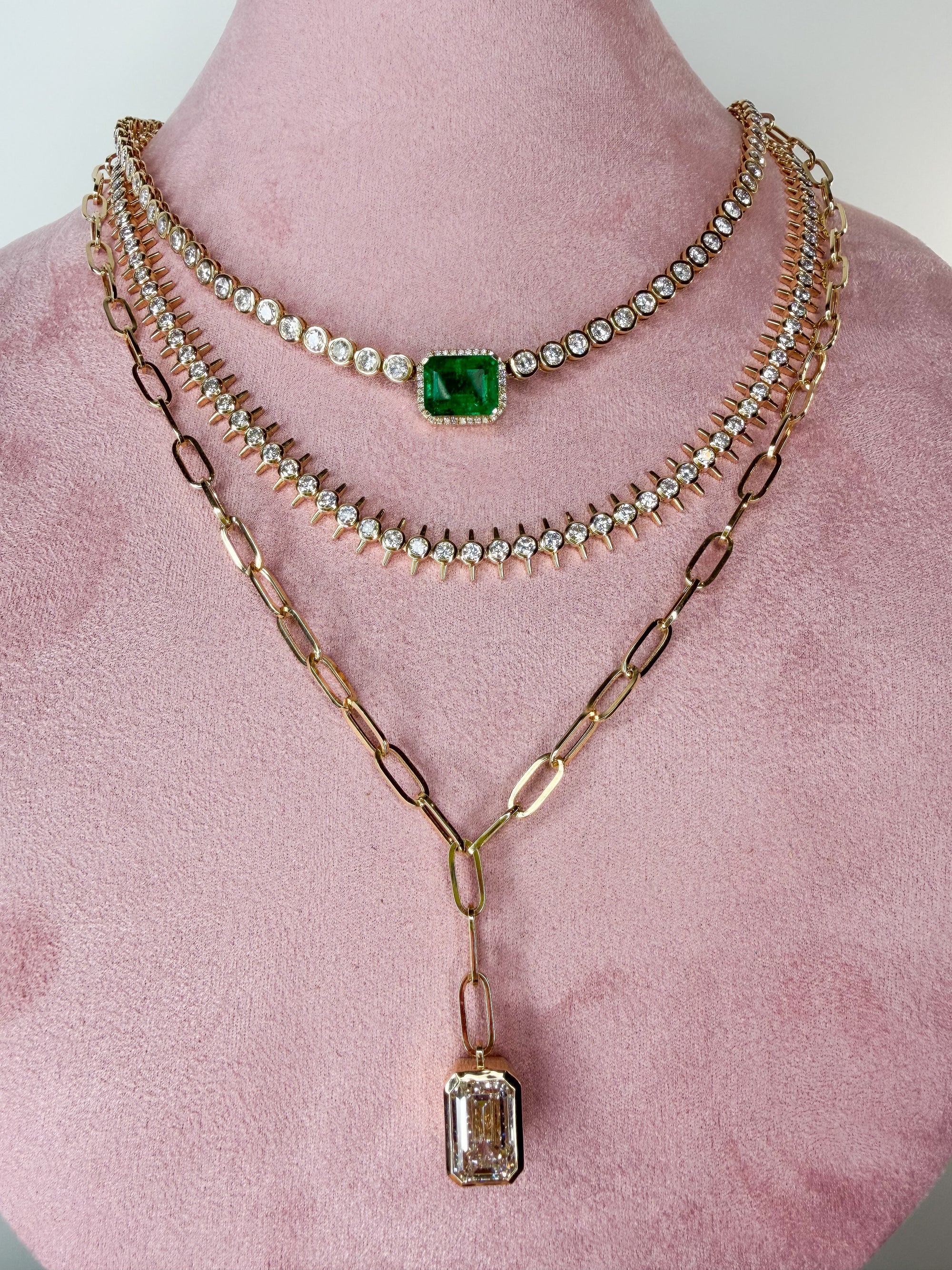 Spiked Diamond Necklace