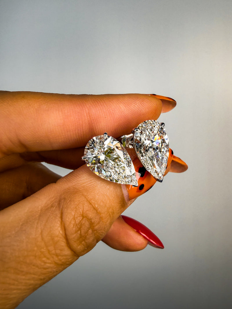 Margot Pear Diamond Studs