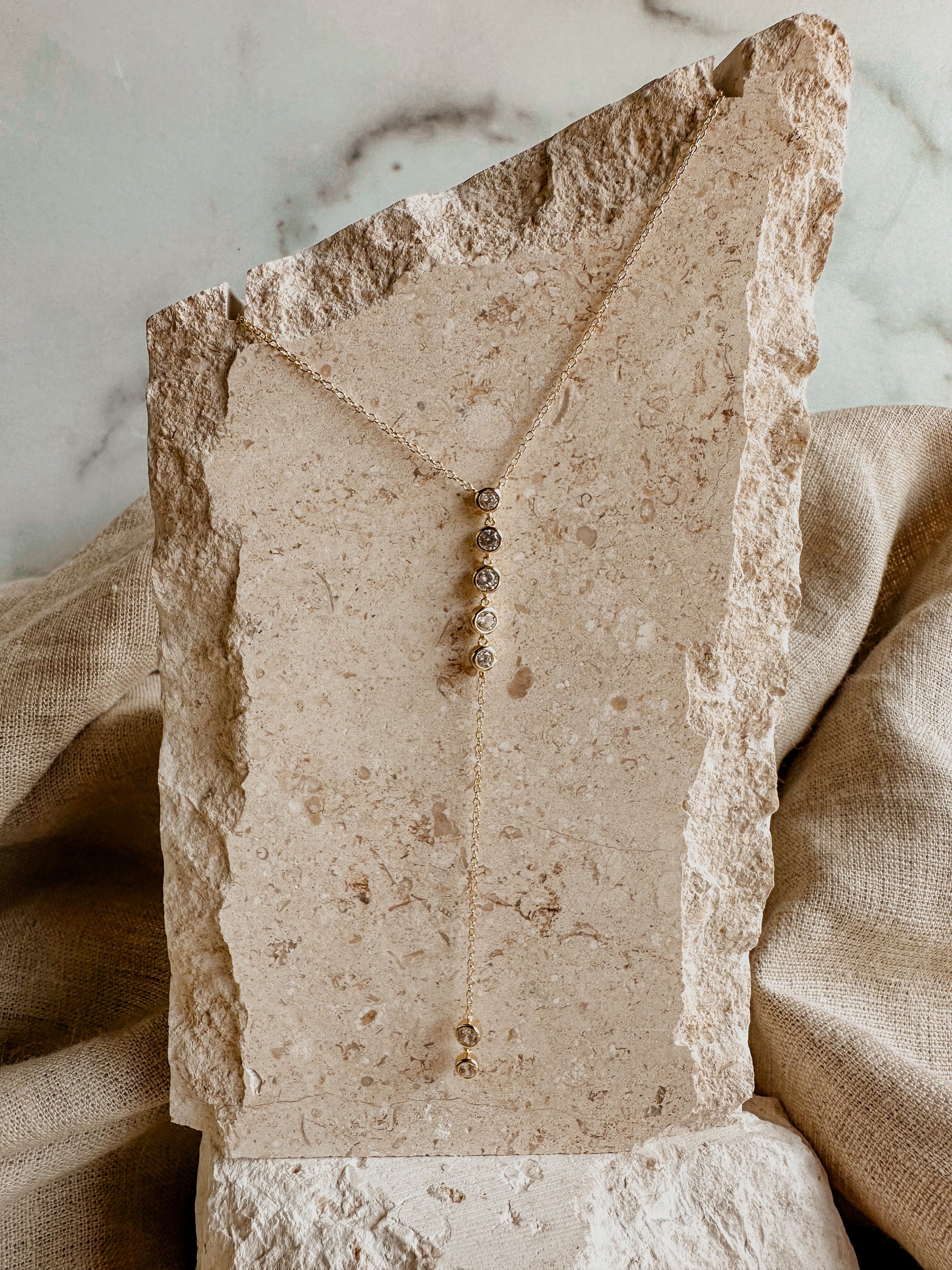 Crystal Lariat Necklace