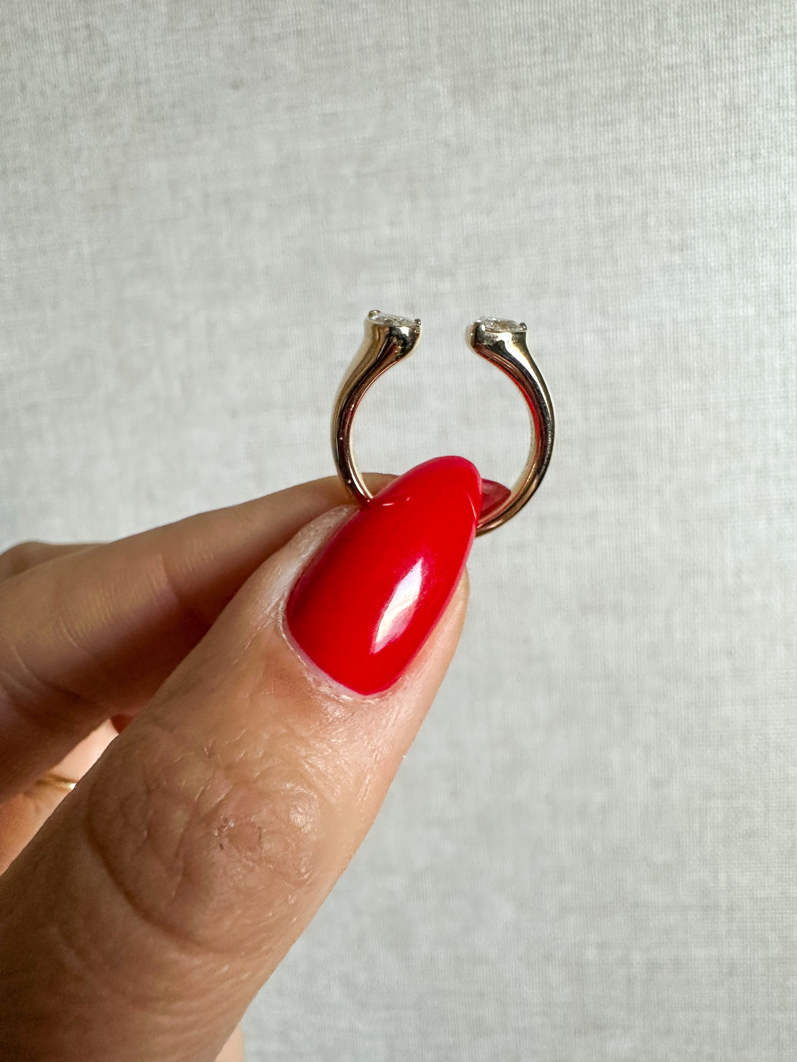Heart & Emerald Diamond Pinky Ring