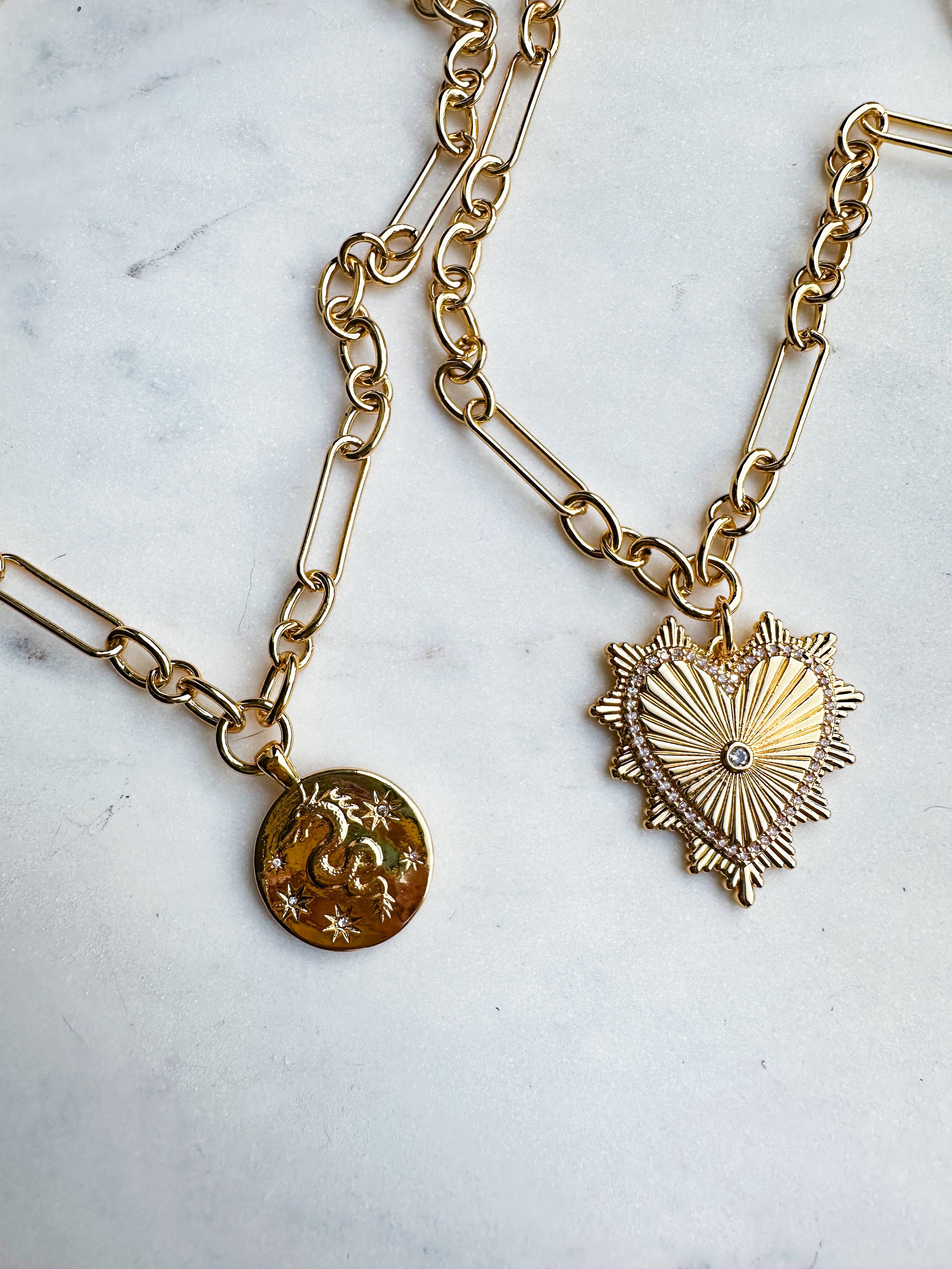 Heart Ray Necklace