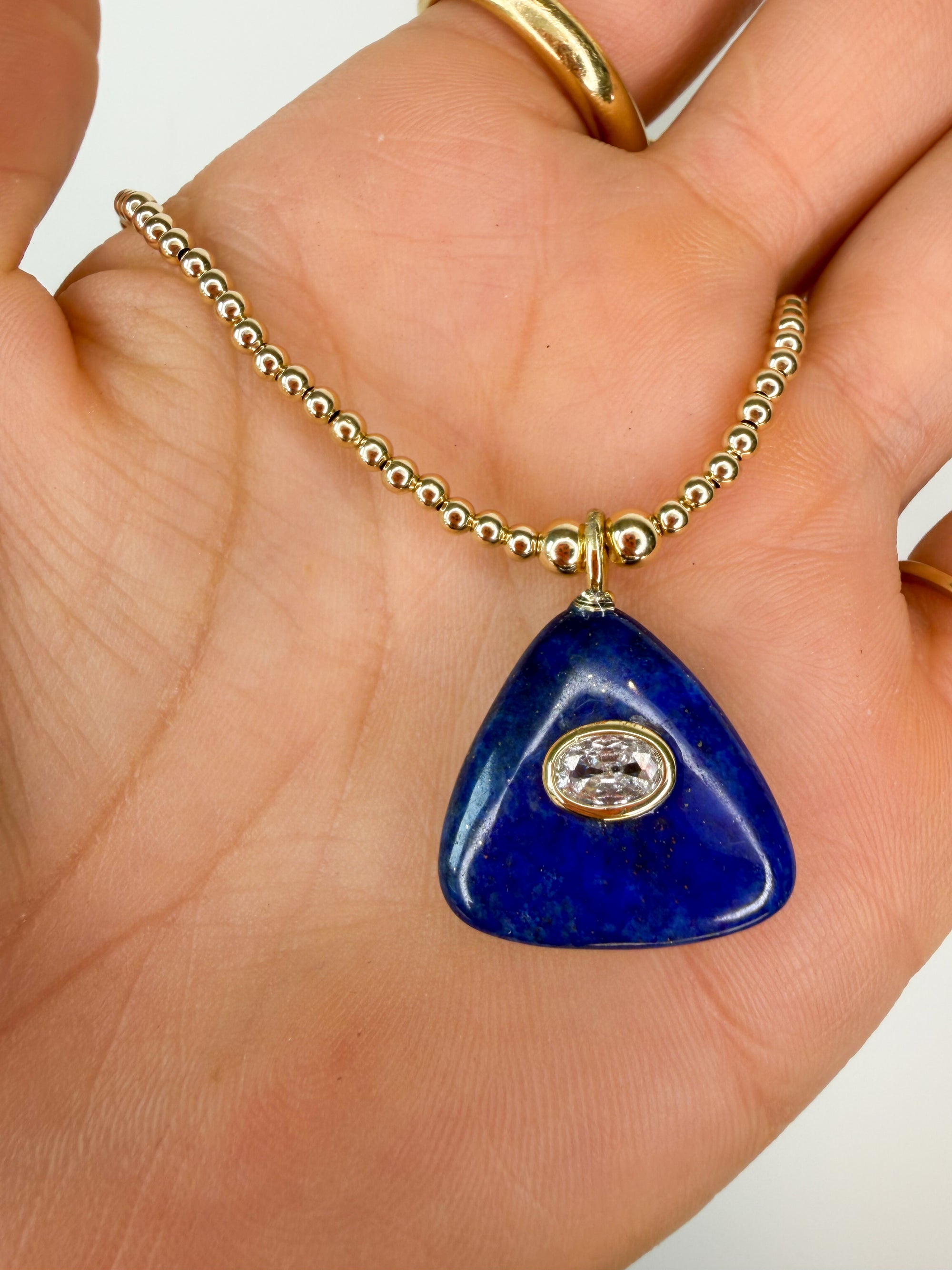 Lapis Trigon Necklace