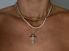 Diamond Asscher Cross Necklace