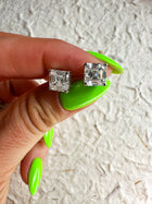 The Ice Queens - Asscher Cut 4ctw Diamond Studs