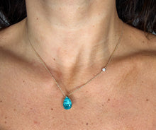 Crushed Ice Pear Paraiba Necklace