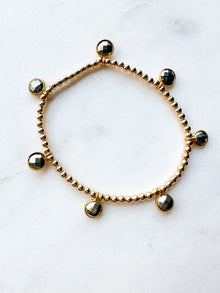 Pyrite Drop Bracelet