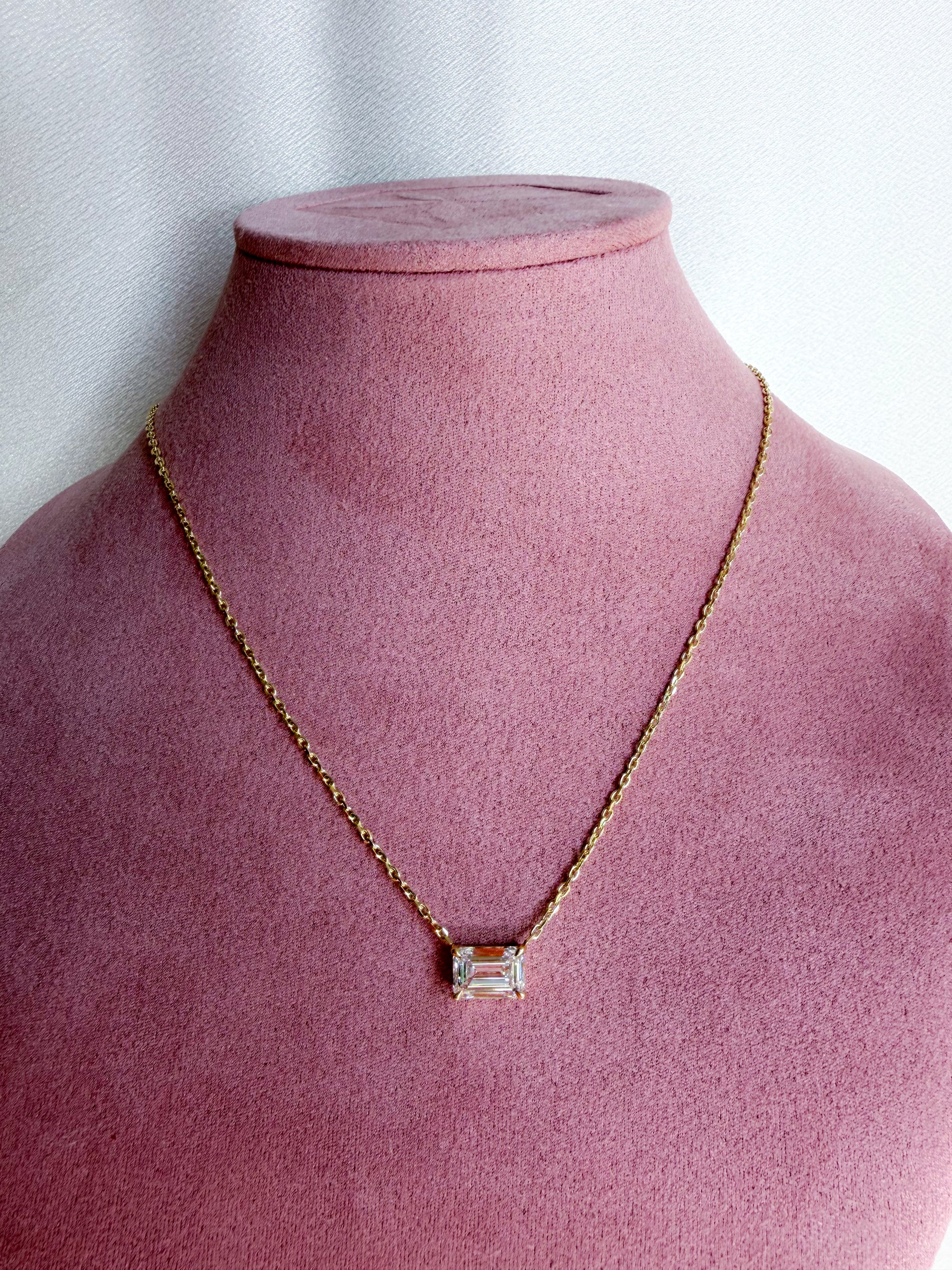 Two Carat Solitaire Necklace