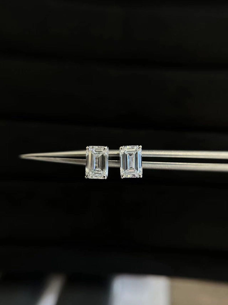 The Essentials Emerald Cut 2ctw Diamond Studs