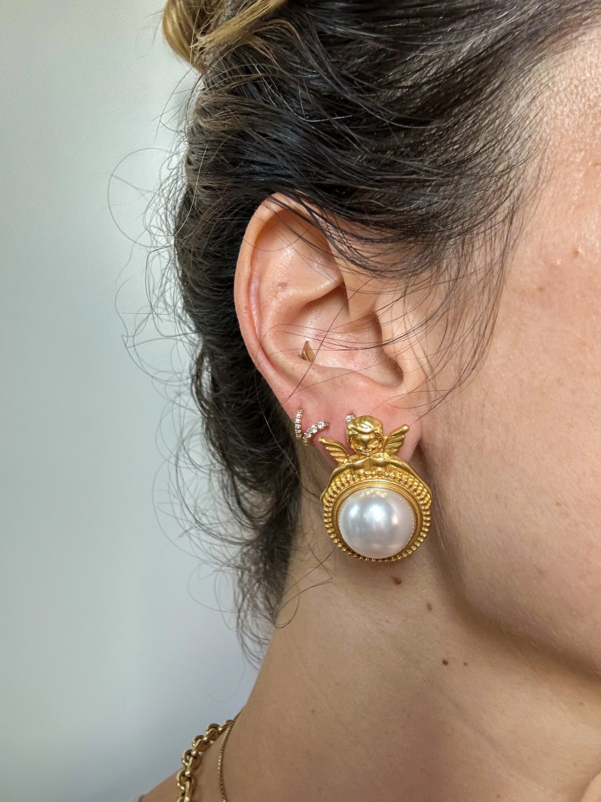 Cherub Pearl Earrings