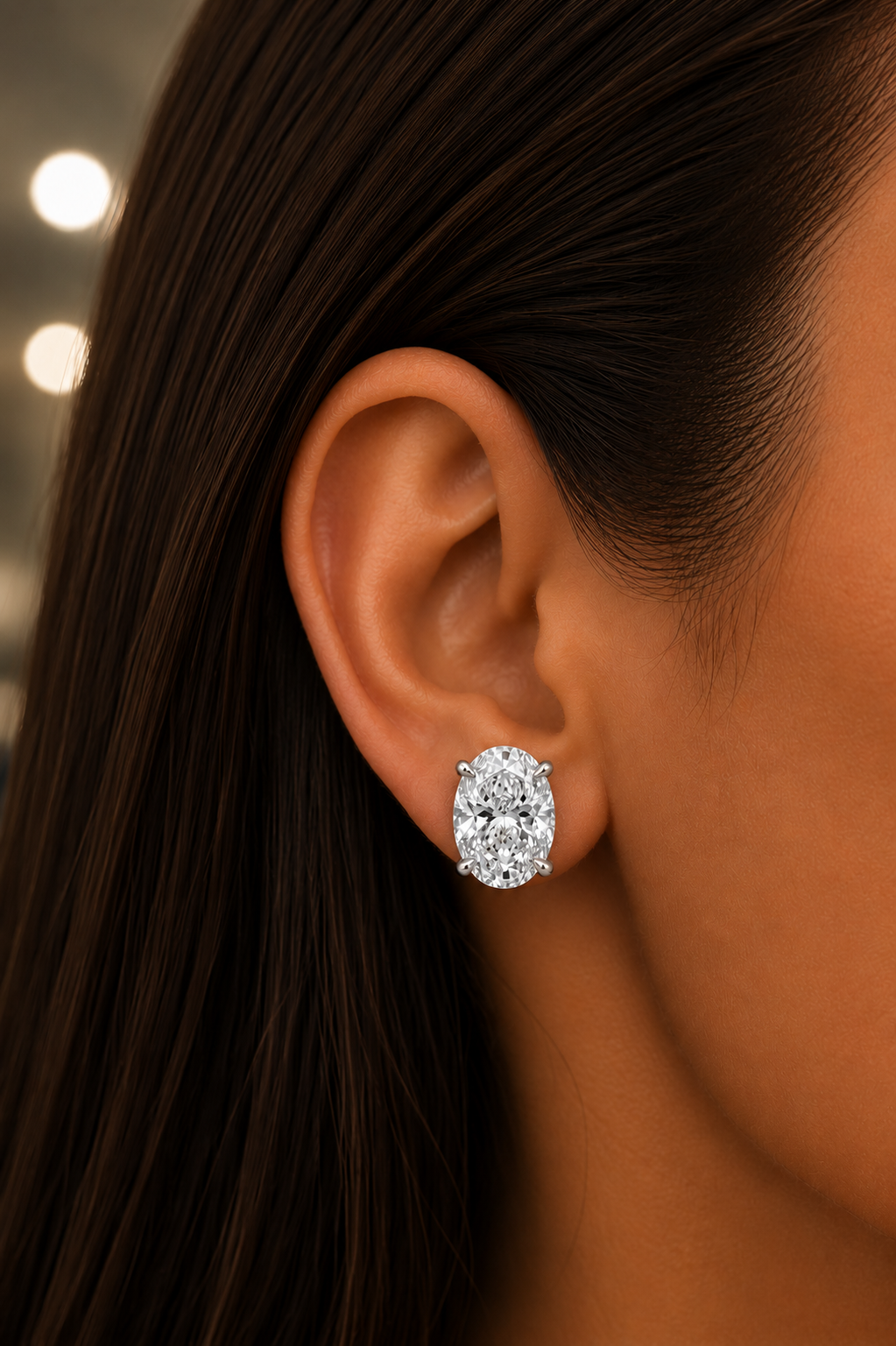 The Grand Oval 8ctw Diamond Studs