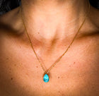 Electric Pear Paraiba Necklace