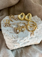 The Mini Pearl Cross Earrings