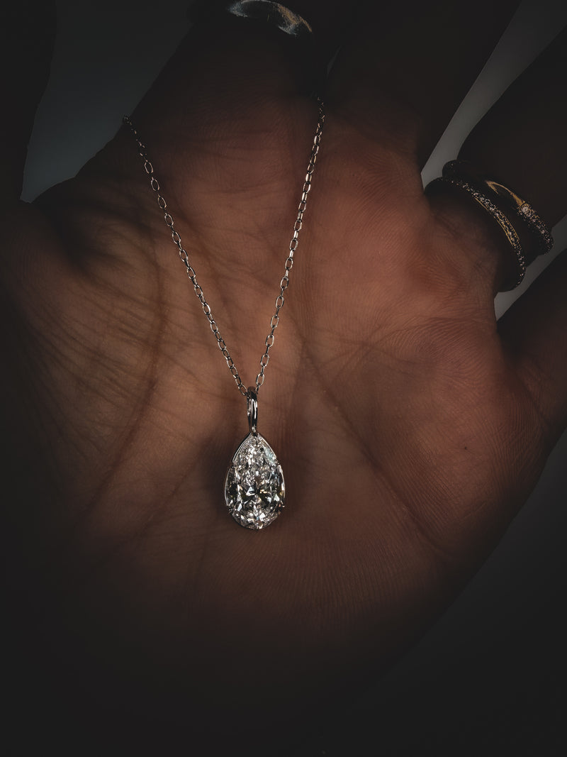 Georgian Pear Pendant Necklace