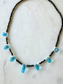 Blue Topaz & Spinel Necklace