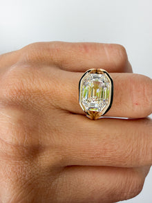 Heirloom Antique Emerald Bezel Ring