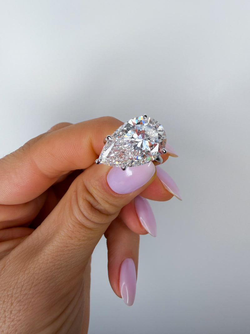 The Big Slanted Pear Ring