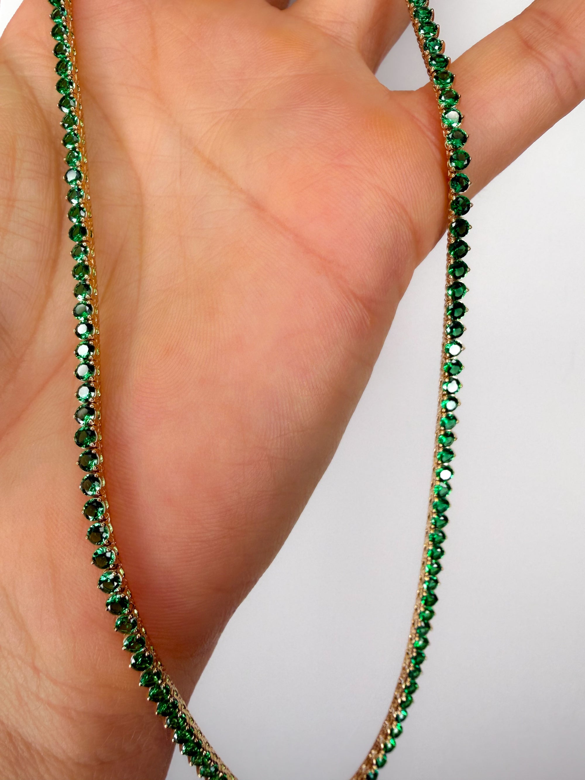 The Clover Green Tennis Necklace