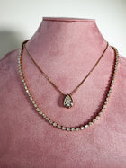 Bezel Two Carat Solitaire Diamond Necklace