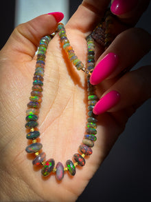 Midnight Fire Opal Necklace