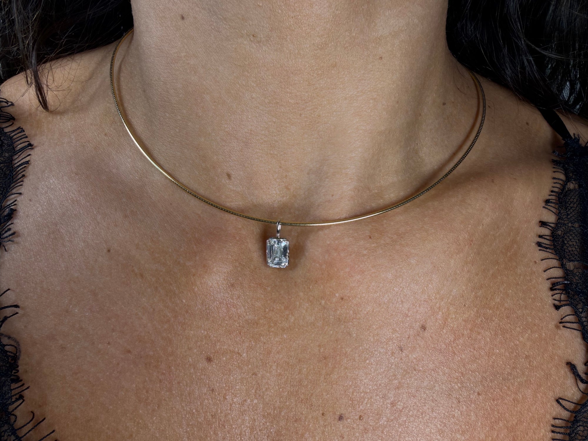 Georgian Emerald Pendant Necklace