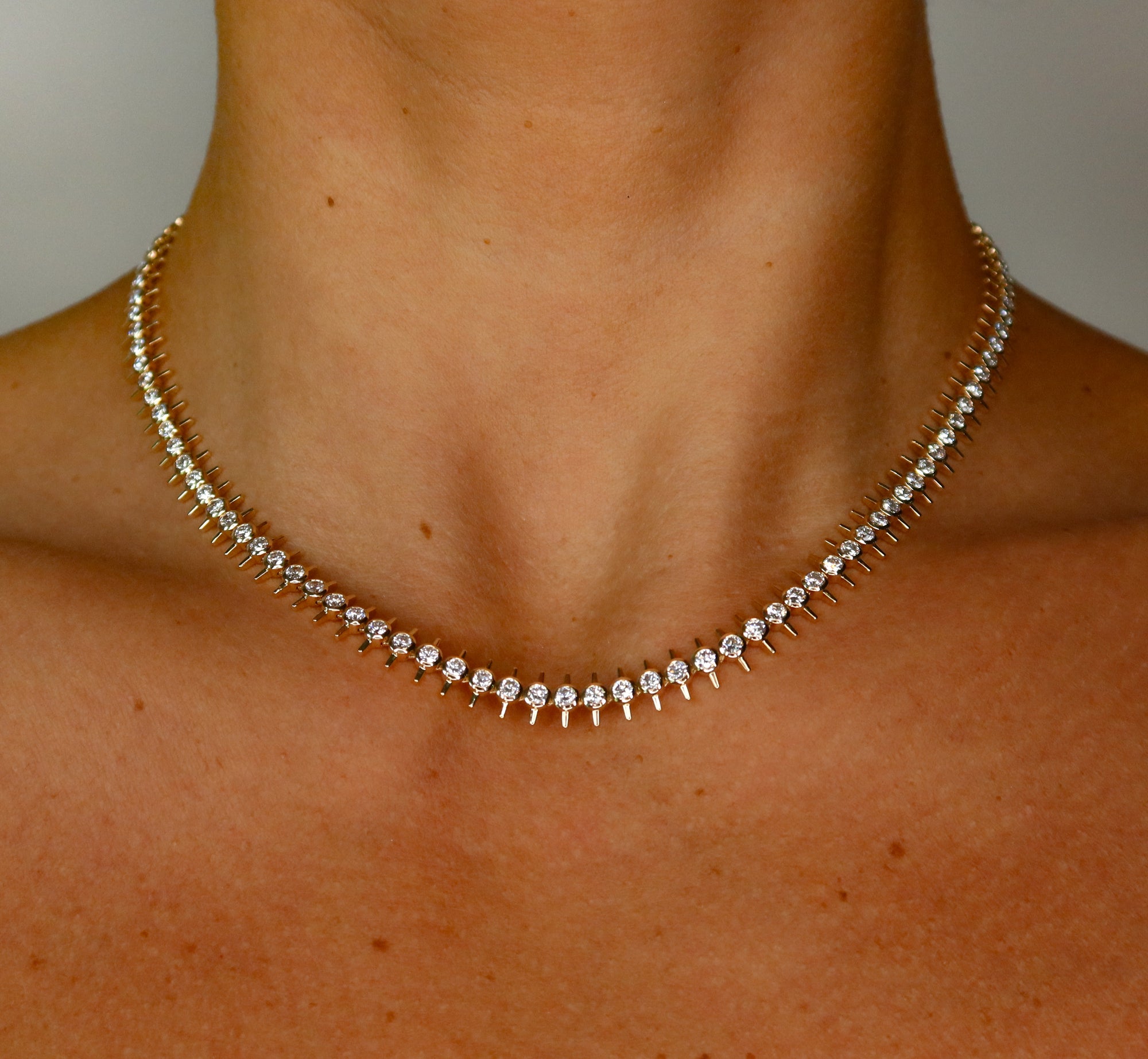 Spiked Diamond Necklace