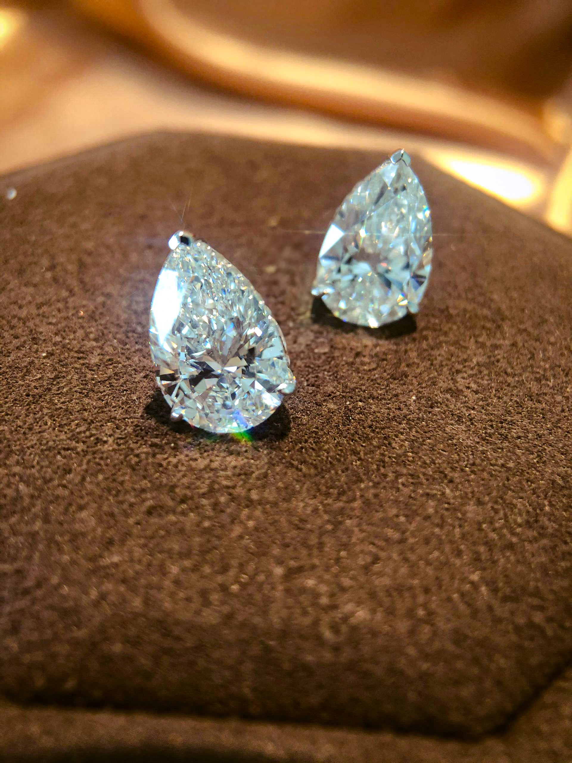 Spiked Pears - 8ctw Diamond Studs