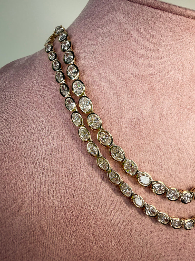 The Bezel Oval Tennis Necklace
