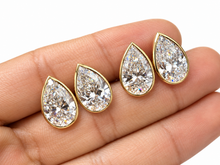 Pear Bezel Set Diamond Studs – 10.00 CTW