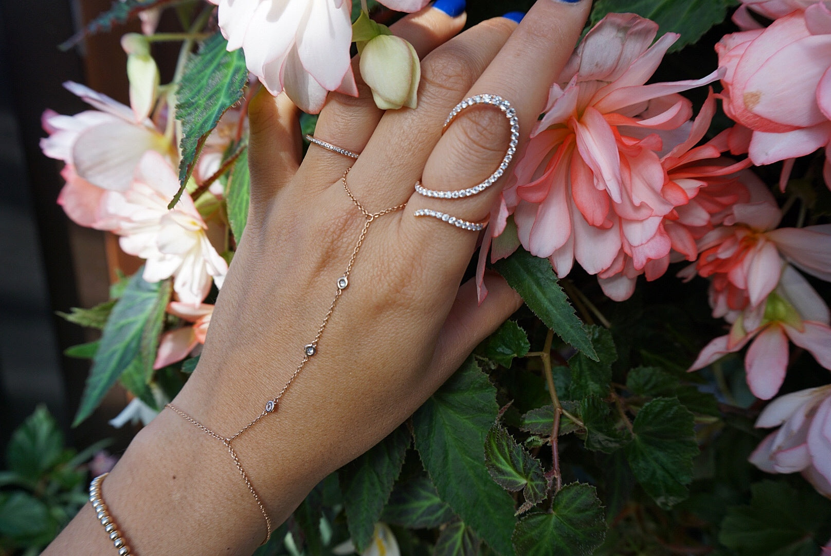 Trio Diamond Finger Bracelet