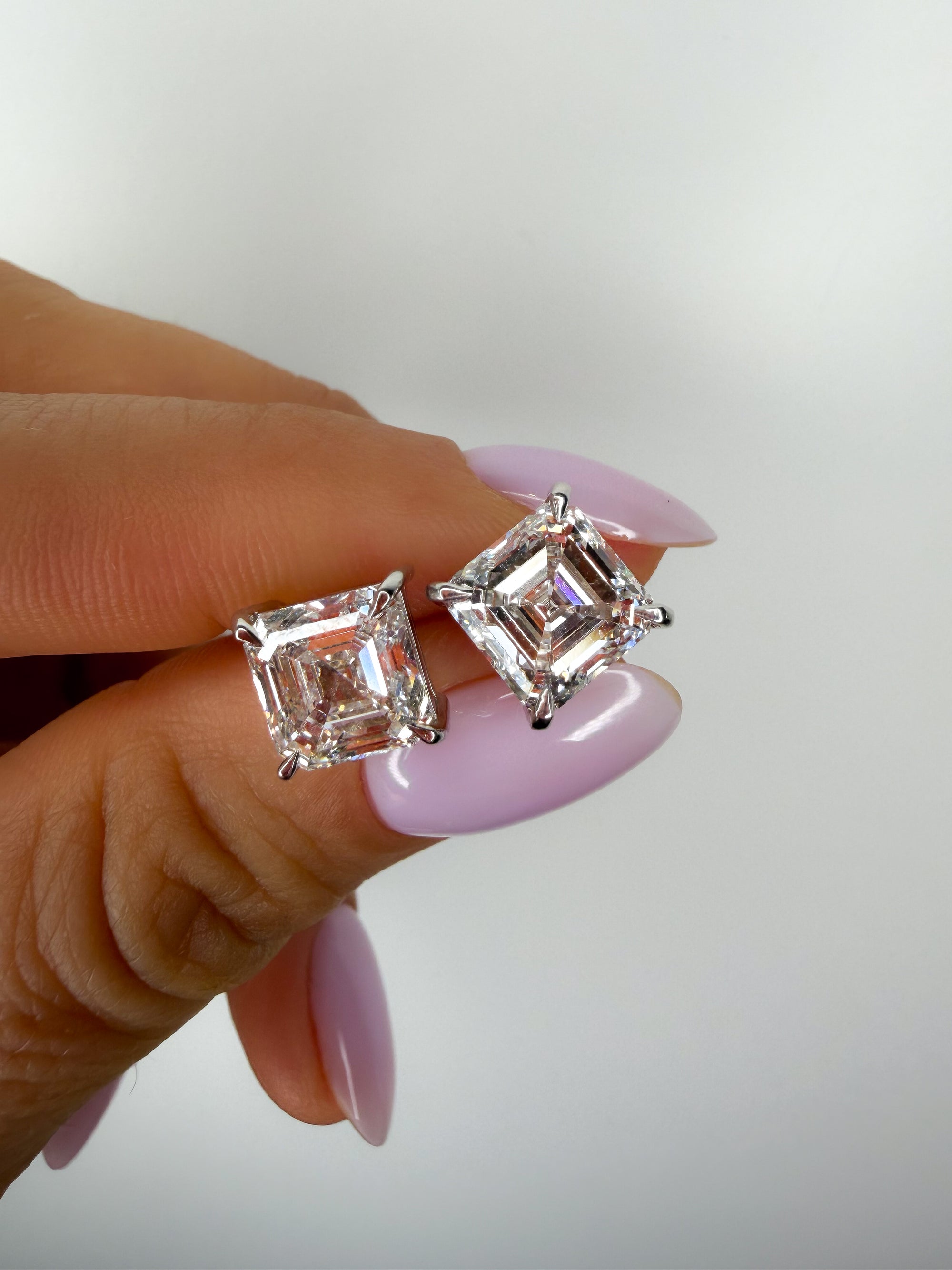 The Power Play - Asscher Cut 6ctw Diamond Studs