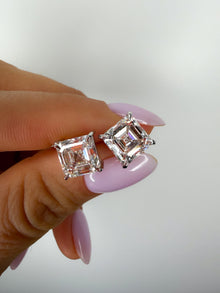 The Power Play - Asscher Cut 6ctw Diamond Studs