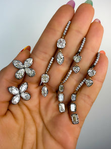Double Heart Drop Earrings