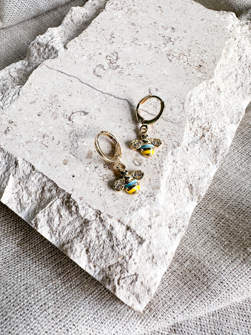 Enamel Bee Earrings