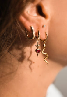 Gold Snake Earrings