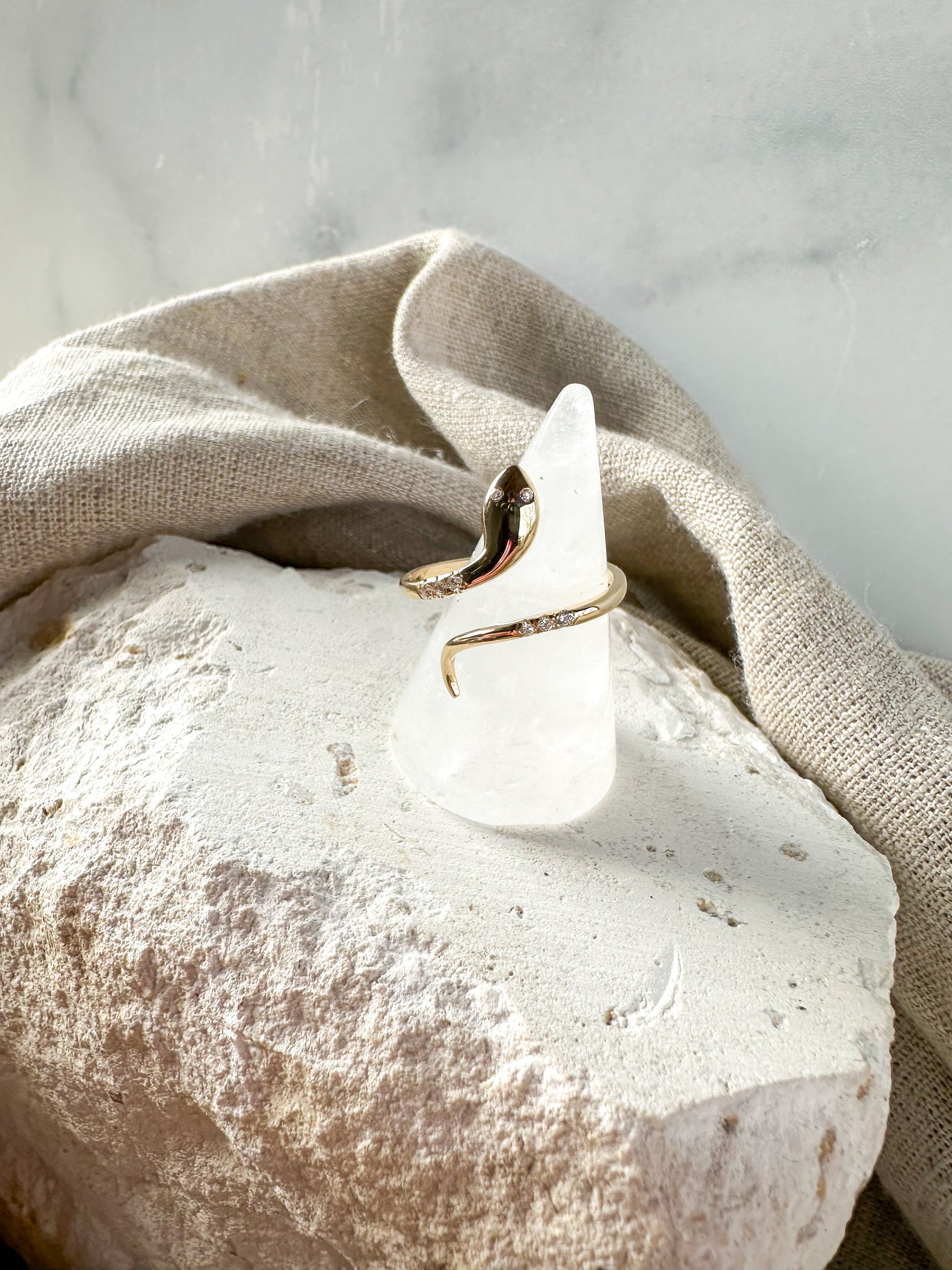 Diamond Snake Ring