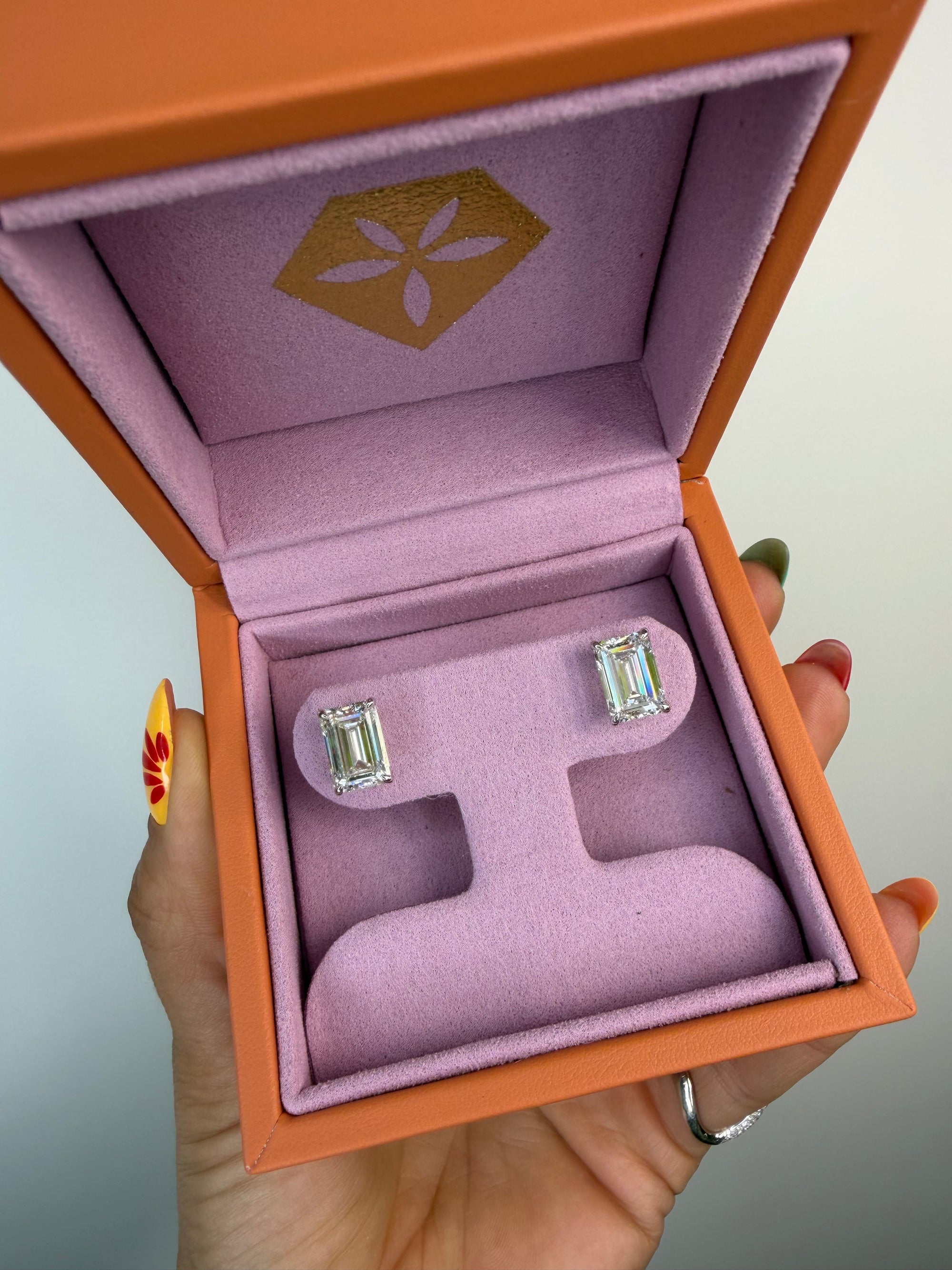 The Muse Set - Emerald Cut 10ctw Diamond Studs