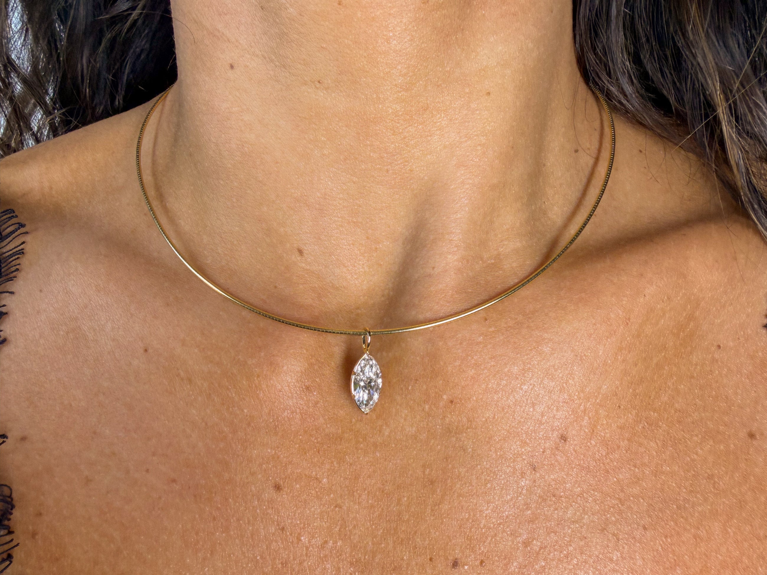 Georgian Marquise Pendant Necklace