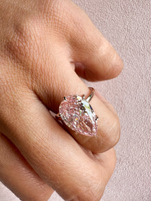 The Pink Pear Diamond Ring