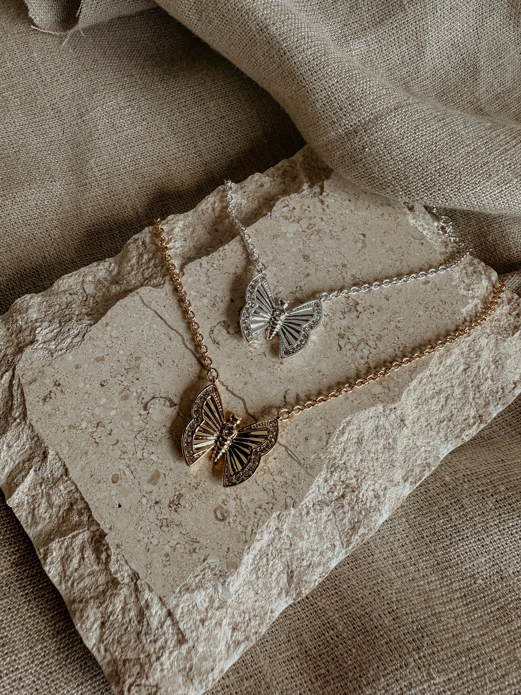 Butterfly Necklace & Earrings Set