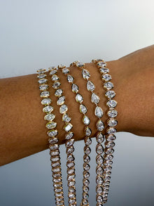 Multi-Shape Bezel Set Tennis Bracelet