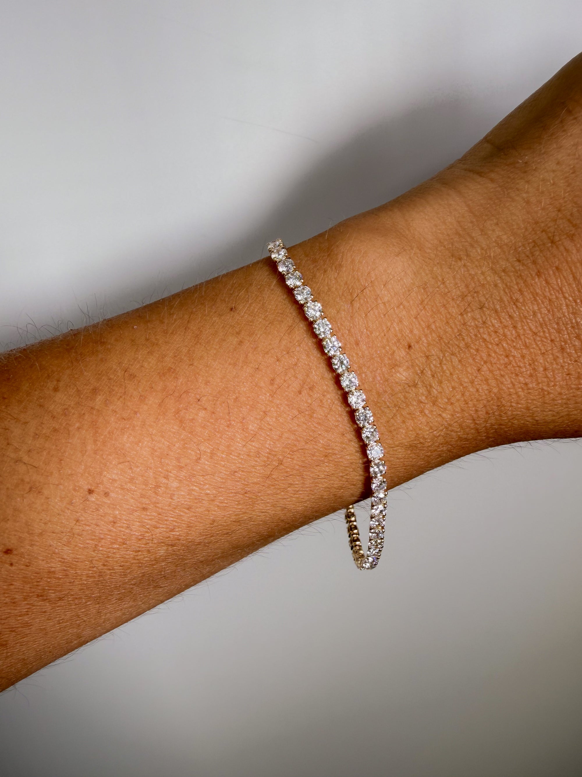 The Floating Diamond Tennis Bracelet