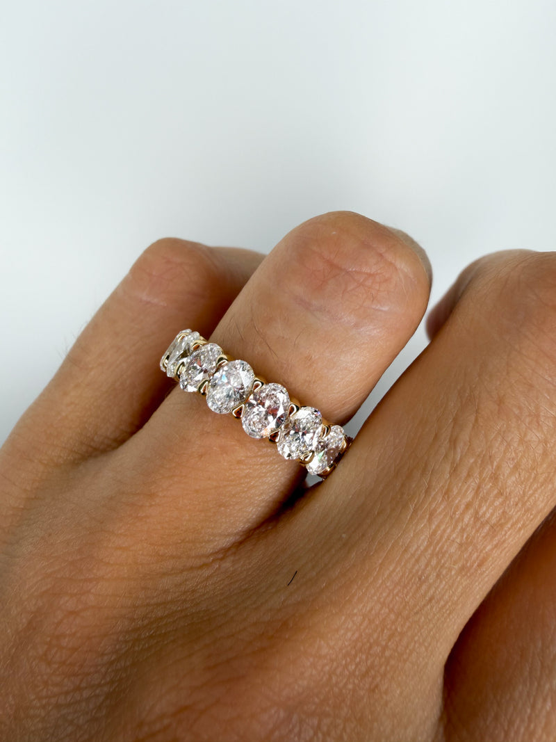 Low Profile Oval Eternity Band