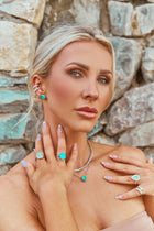Crushed Ice Pear Studs