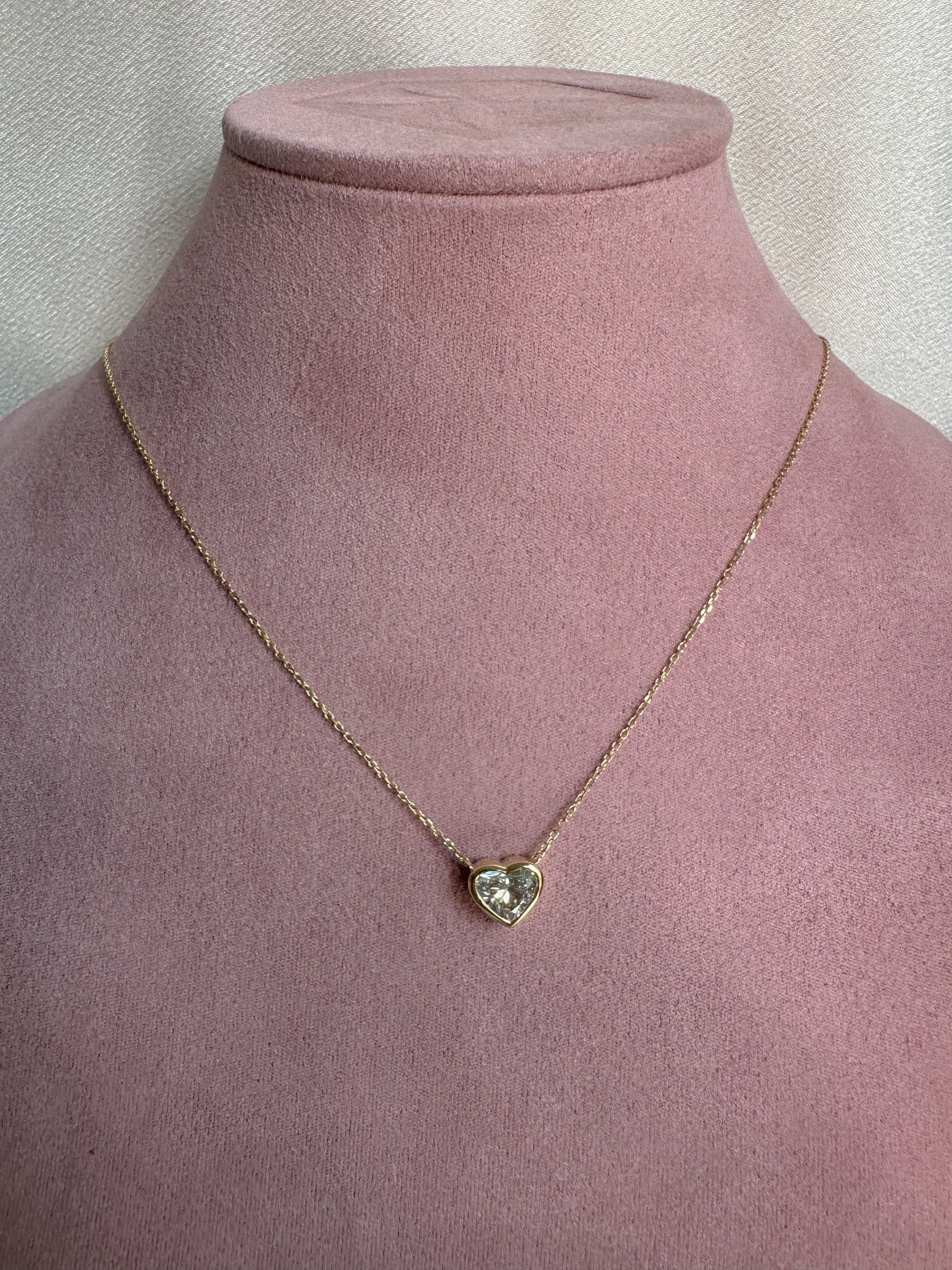 The Rebel Bezel Heart Necklace