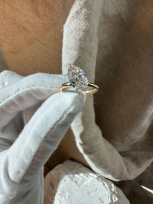 The Slanted Pear Diamond Ring