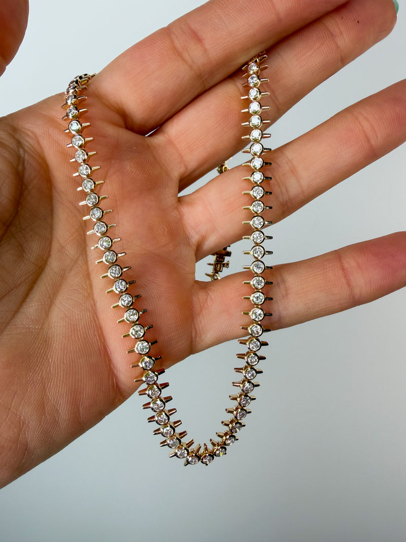 Spiked Diamond Necklace
