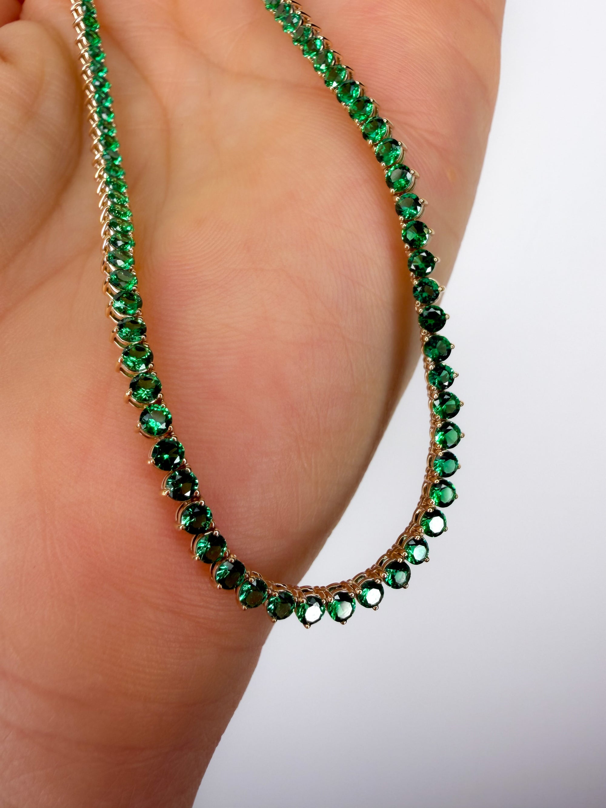 The Clover Green Tennis Necklace