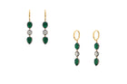 Seraphine Trio Emerald Earrings